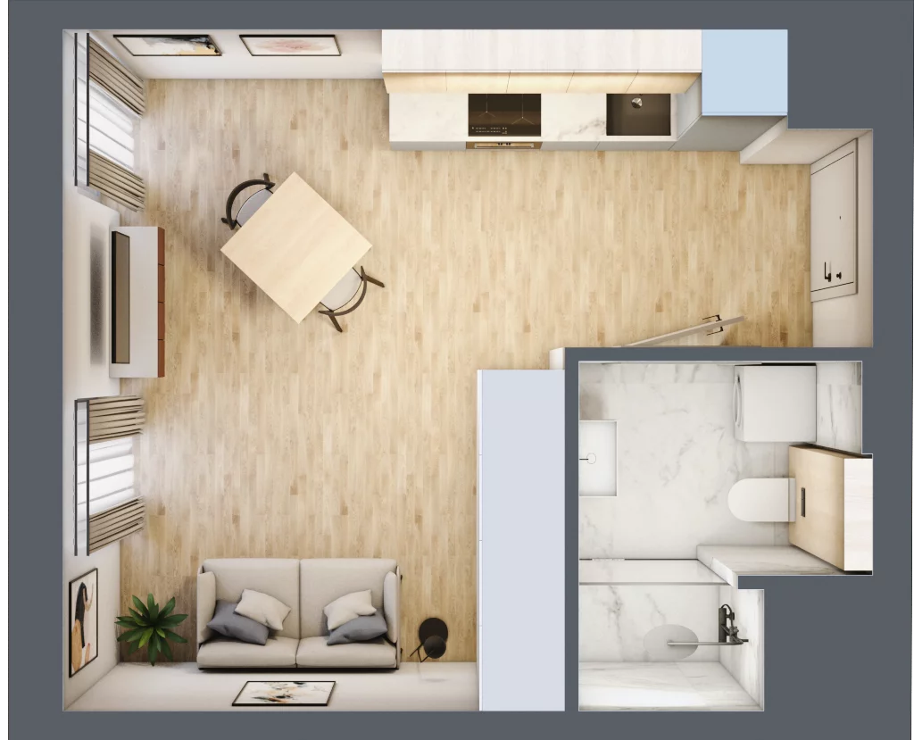 1 pokój, mieszkanie 25,61 m², piętro 6, oferta nr A.M130, Oh! Praga, Warszawa, Praga Północ, Szmulki, ul. Białostocka 5D