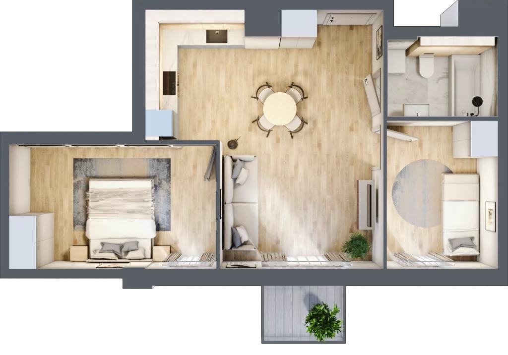 3 pokoje, mieszkanie 51,71 m², piętro 6, oferta nr B.M136, Oh! Praga, Warszawa, Praga Północ, Szmulki, ul. Białostocka 5D