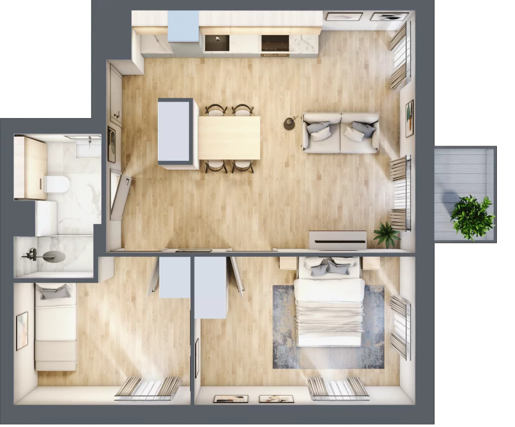 3 pokoje, mieszkanie 53,07 m², piętro 6, oferta nr B.M138, Oh! Praga, Warszawa, Praga Północ, Szmulki, ul. Białostocka 5D