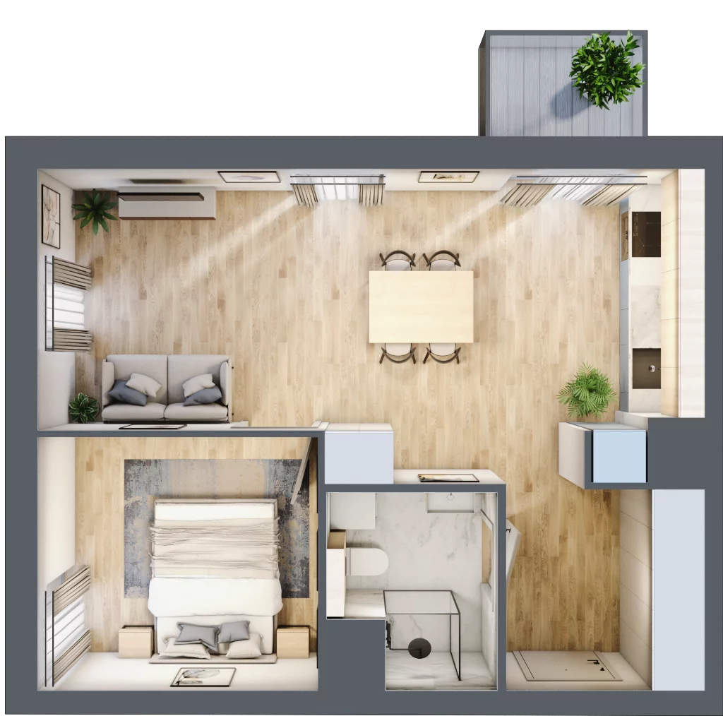 2 pokoje, mieszkanie 43,63 m², piętro 6, oferta nr B.M139, Oh! Praga, Warszawa, Praga Północ, Szmulki, ul. Białostocka 5D
