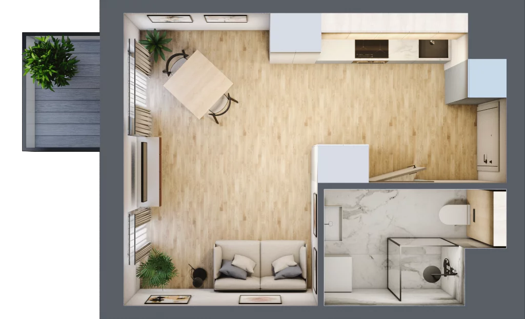 1 pokój, mieszkanie 25,93 m², piętro 6, oferta nr B.M143, Oh! Praga, Warszawa, Praga Północ, Szmulki, ul. Białostocka 5D
