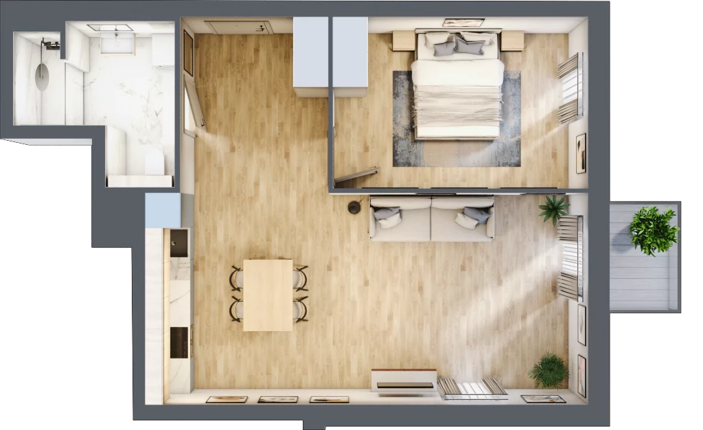 2 pokoje, mieszkanie 54,14 m², piętro 6, oferta nr B.M146, Oh! Praga, Warszawa, Praga Północ, Szmulki, ul. Białostocka 5D