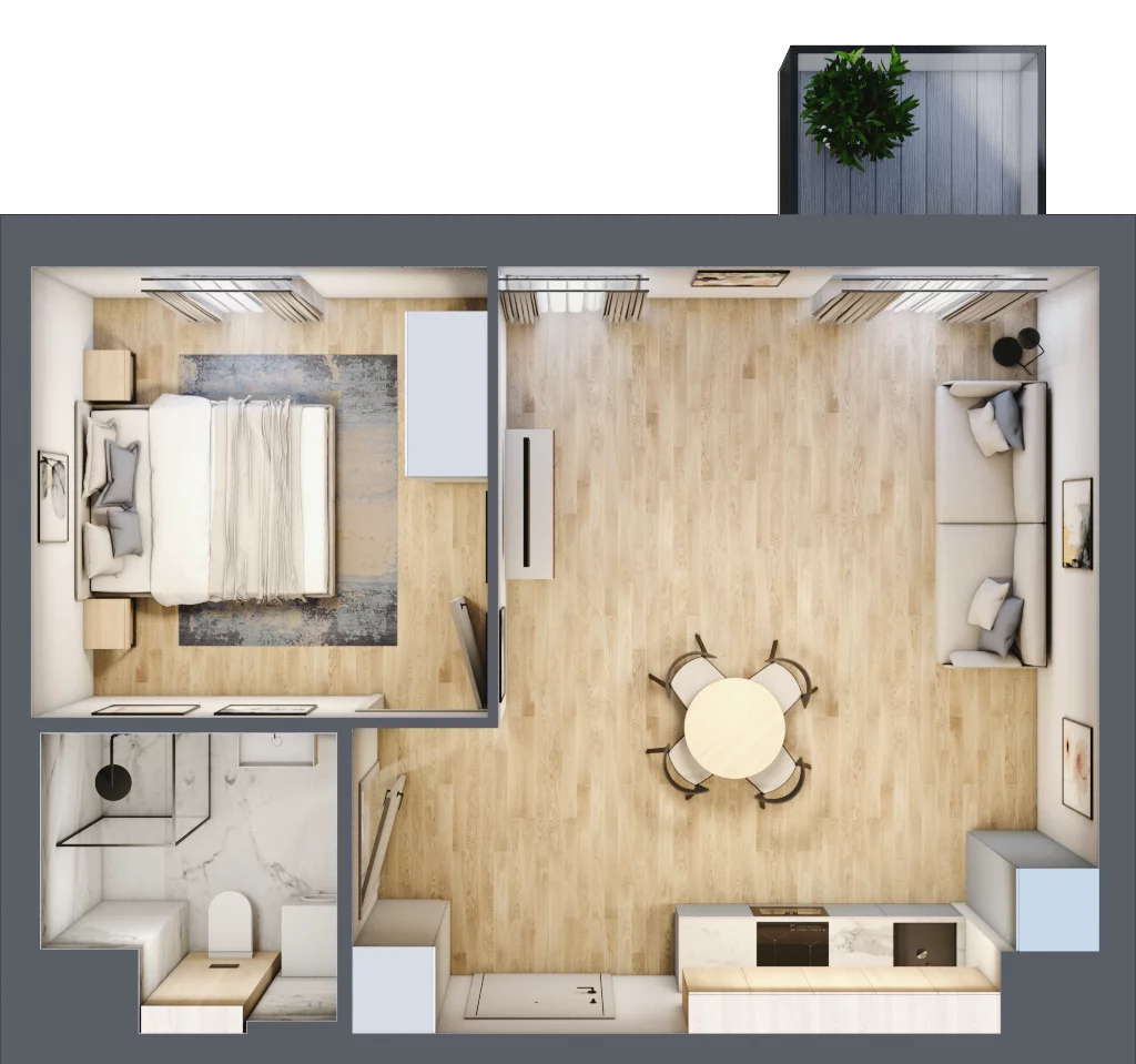 2 pokoje, mieszkanie 41,54 m², piętro 7, oferta nr A.M148, Oh! Praga, Warszawa, Praga Północ, Szmulki, ul. Białostocka 5D