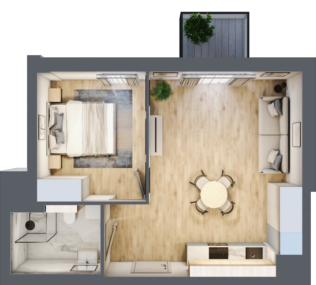 2 pokoje, mieszkanie 40,50 m², piętro 7, oferta nr B.M157, Oh! Praga, Warszawa, Praga Północ, Szmulki, ul. Białostocka 5D