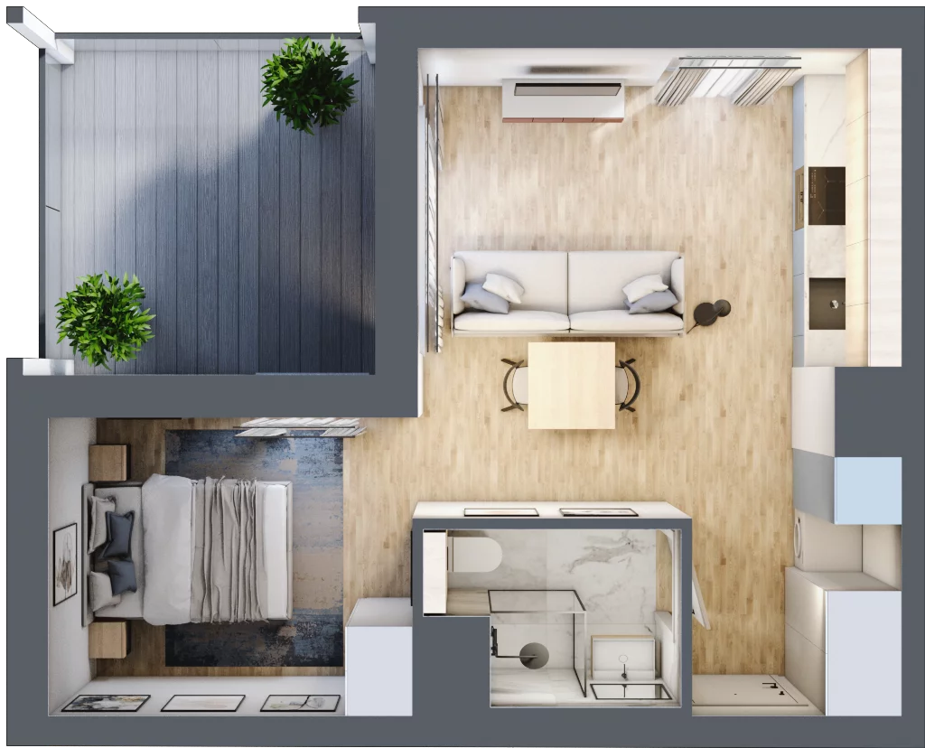 1 pokój, mieszkanie 33,12 m², piętro 7, oferta nr B.M162, Oh! Praga, Warszawa, Praga Północ, Szmulki, ul. Białostocka 5D
