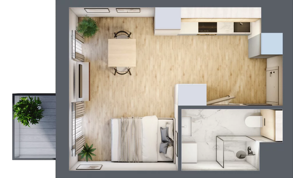 1 pokój, mieszkanie 25,99 m², piętro 7, oferta nr B.M166, Oh! Praga, Warszawa, Praga Północ, Szmulki, ul. Białostocka 5D