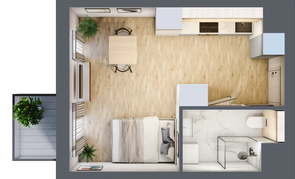 1 pokój, mieszkanie 25,95 m², piętro 7, oferta nr B.M167, Oh! Praga, Warszawa, Praga Północ, Szmulki, ul. Białostocka 5D