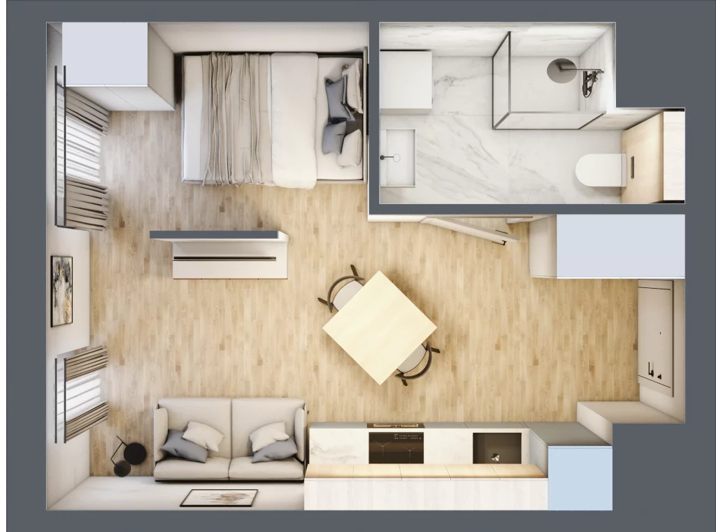 1 pokój, mieszkanie 25,67 m², piętro 8, oferta nr B.M181, Oh! Praga, Warszawa, Praga Północ, Szmulki, ul. Białostocka 5D