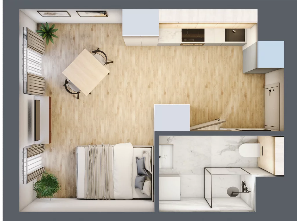1 pokój, mieszkanie 25,90 m², piętro 8, oferta nr B.M182, Oh! Praga, Warszawa, Praga Północ, Szmulki, ul. Białostocka 5D