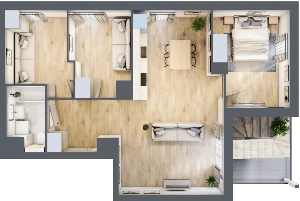 4 pokoje, mieszkanie 70,93 m², piętro 8, oferta nr B.M184, Oh! Praga, Warszawa, Praga Północ, Szmulki, ul. Białostocka 5D