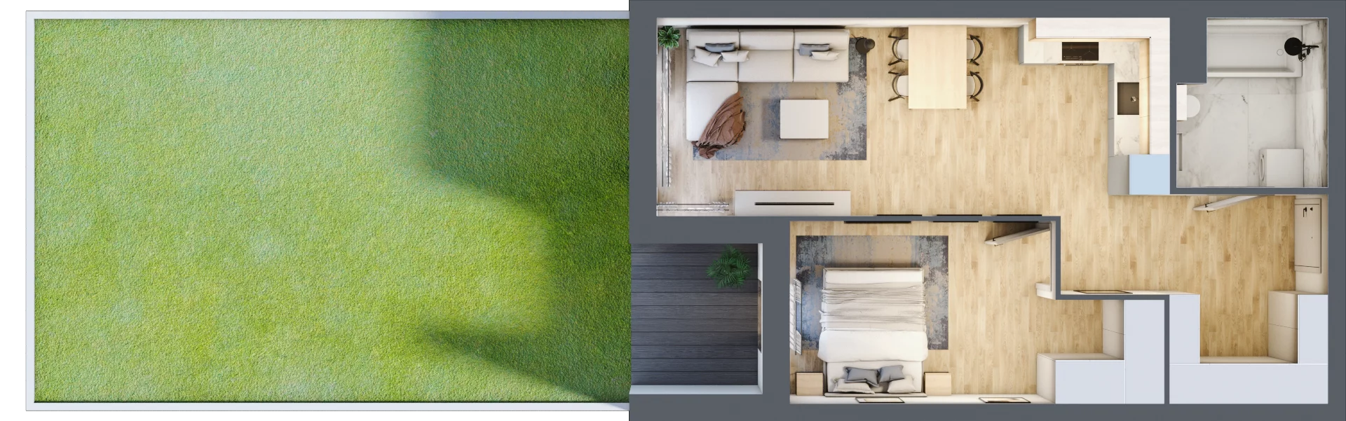 2 pokoje, mieszkanie 50,94 m², parter, oferta nr 20C/2, Vivant Home, Świdnica, ul. Parkowa 20