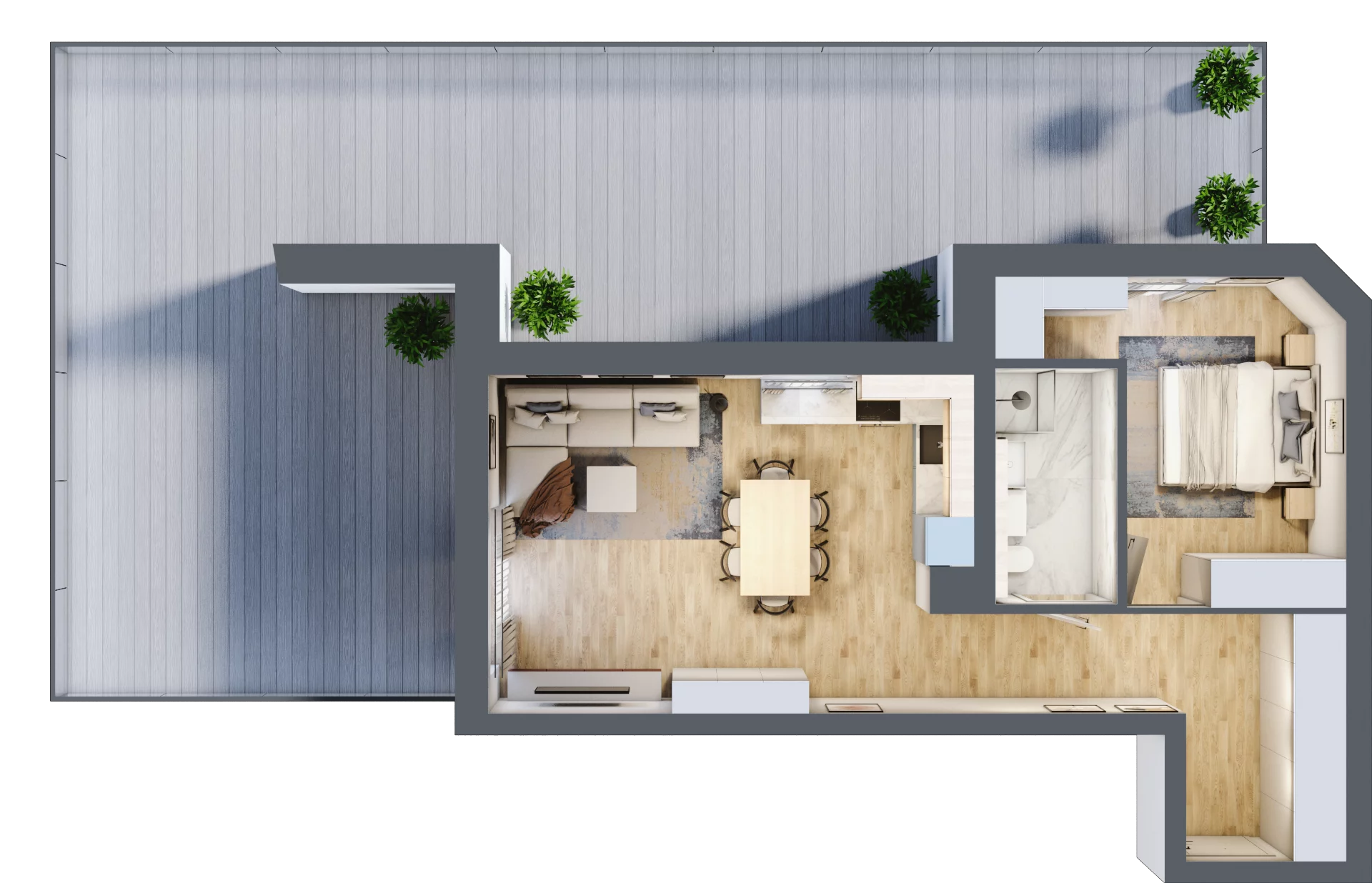 2 pokoje, mieszkanie 51,60 m², parter, oferta nr D01/0/10/2, Przystań Droga Polna, Świdnica, ul. Polna Droga