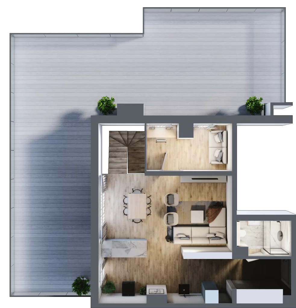 4 pokoje, mieszkanie 100,37 m², piętro 4, oferta nr D01/4/9/4, Przystań Droga Polna, Świdnica, ul. Polna Droga