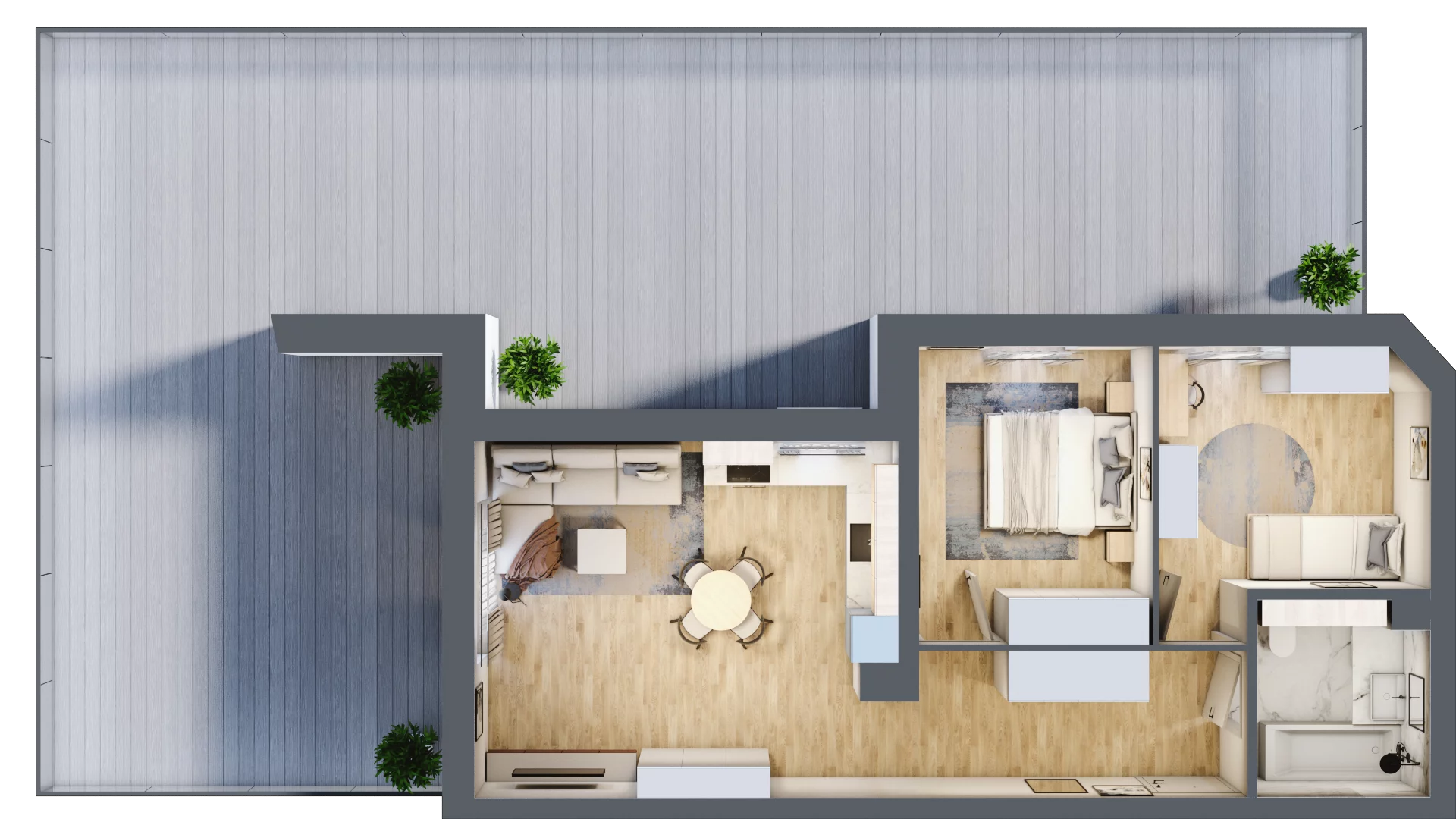 3 pokoje, mieszkanie 61,22 m², parter, oferta nr E01/0/8/3, Przystań Droga Polna, Świdnica, ul. Polna Droga