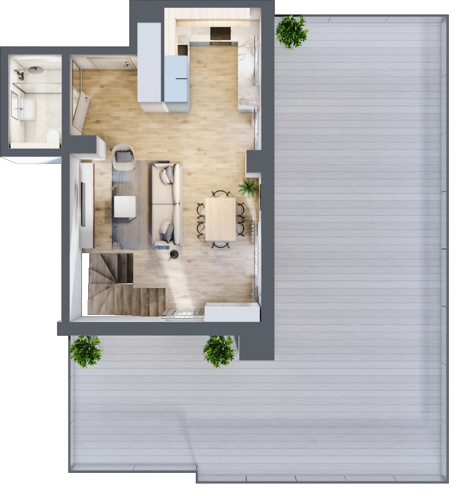 4 pokoje, mieszkanie 102,02 m², piętro 4, oferta nr E01/4/6/4, Przystań Droga Polna, Świdnica, ul. Polna Droga