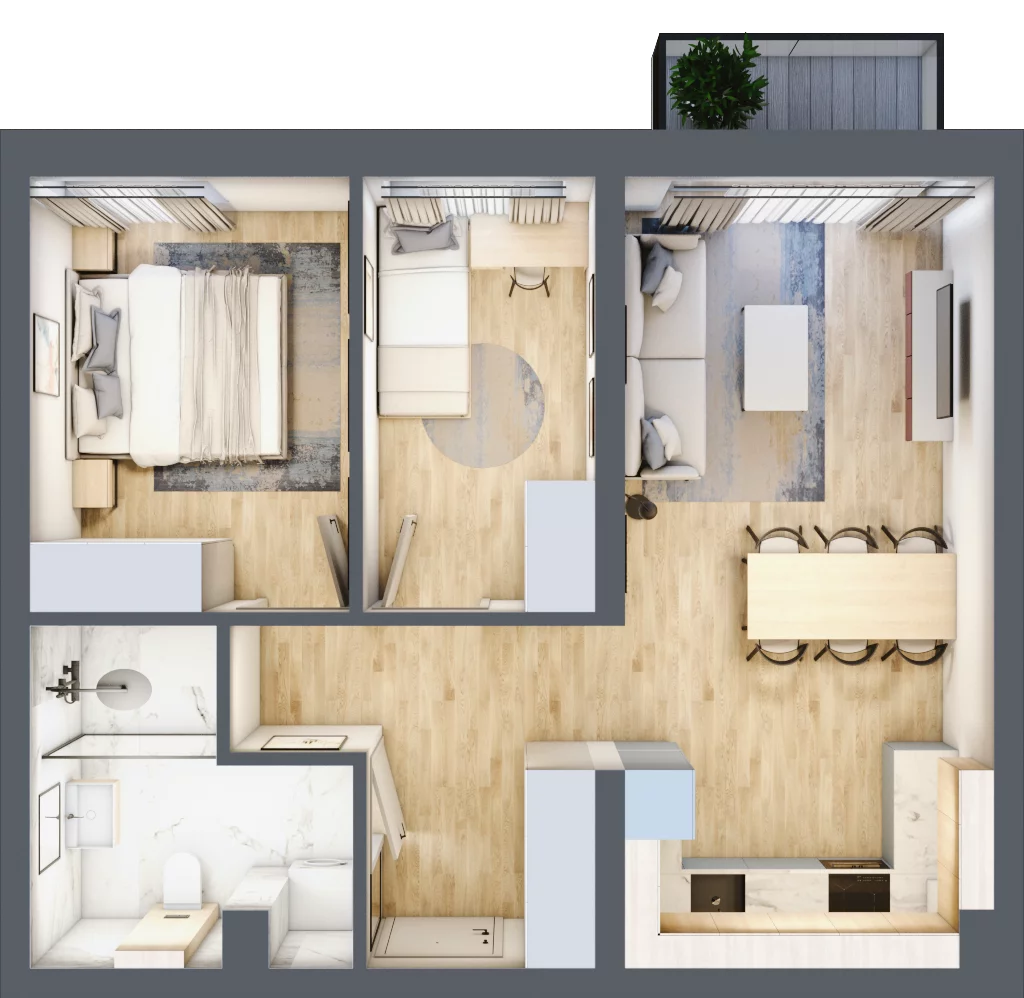3 pokoje, mieszkanie 53,31 m², piętro 4, oferta nr CM25, Nowa Słodownia, Nysa, ul. Słowiańska 18