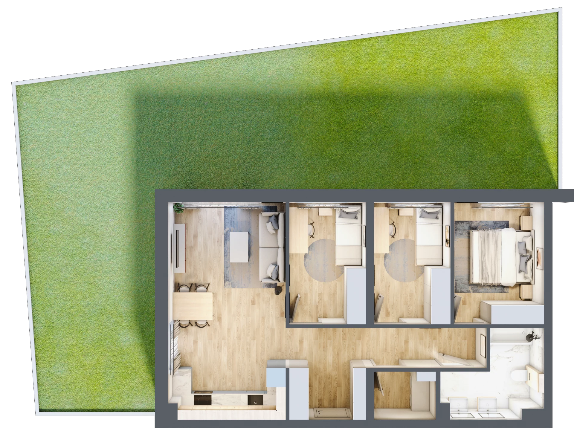 4 pokoje, mieszkanie 75,17 m², parter, oferta nr CM1, Nowa Słodownia, Nysa, ul. Słowiańska 18