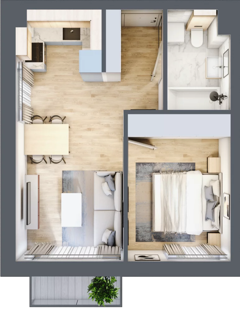 2 pokoje, mieszkanie 37,36 m², piętro 3, oferta nr CM24, Nowa Słodownia, Nysa, ul. Słowiańska 18