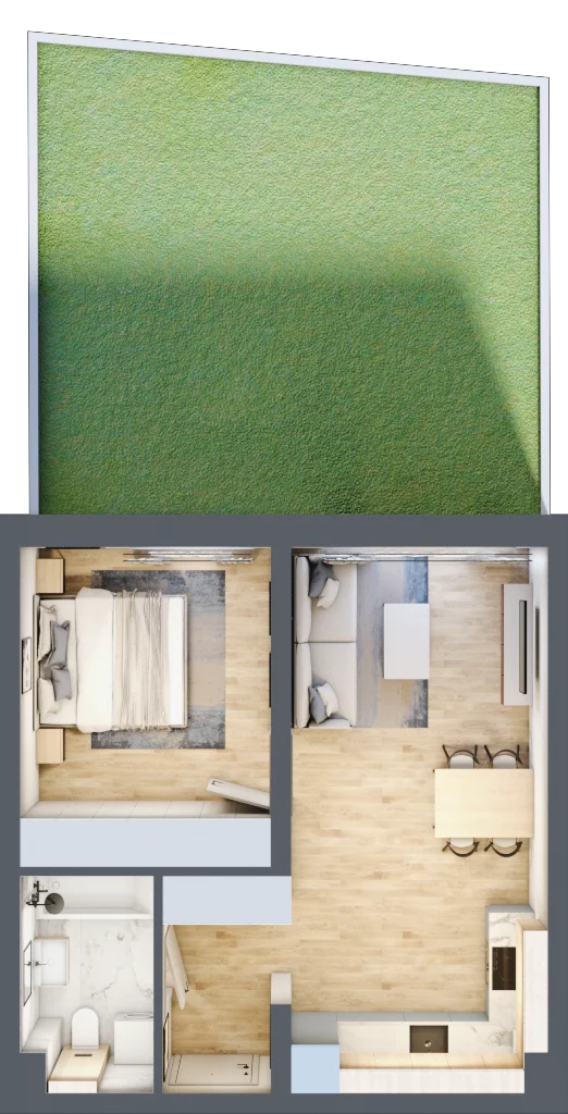 2 pokoje, mieszkanie 42,37 m², parter, oferta nr CM2, Nowa Słodownia, Nysa, ul. Słowiańska 18