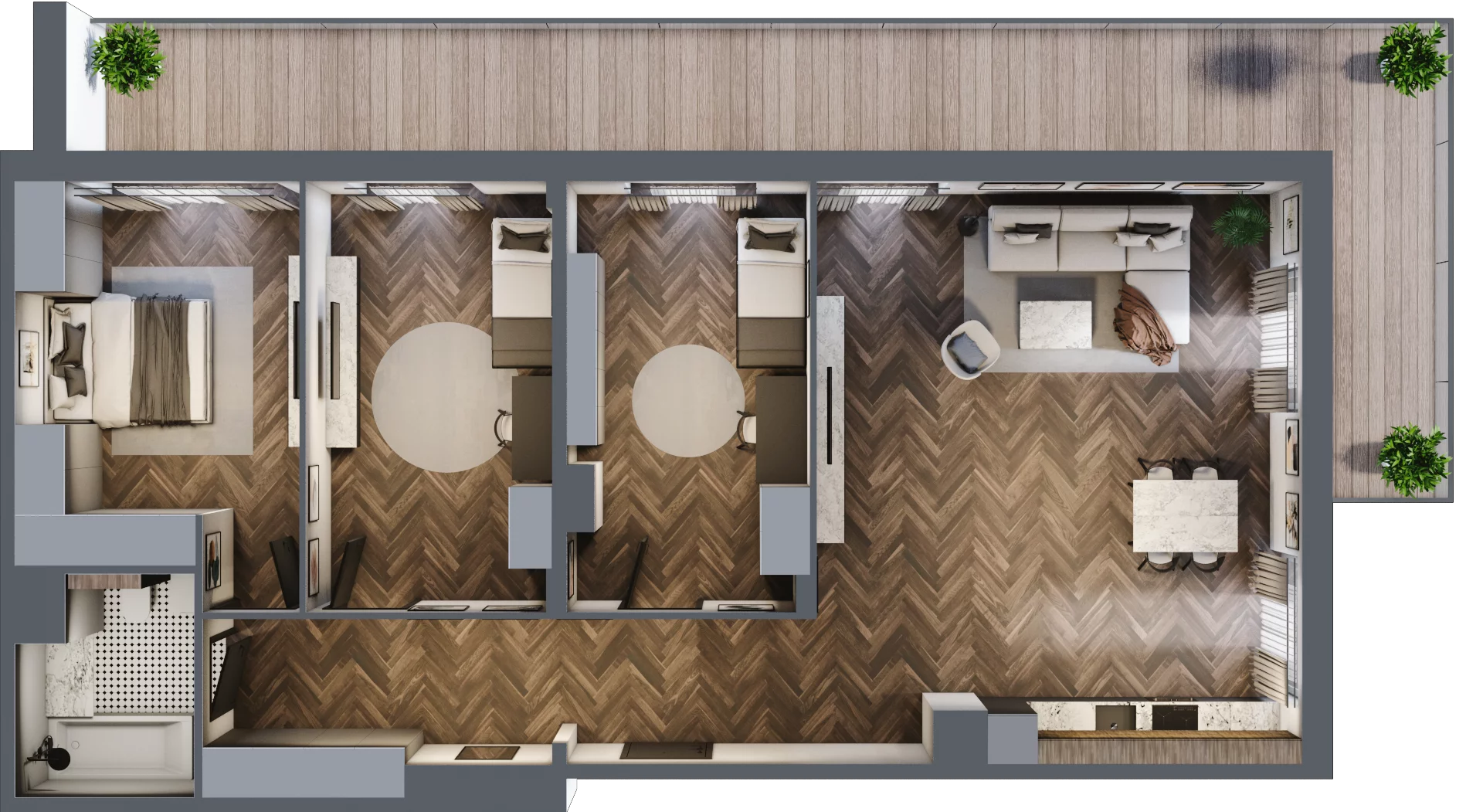 4 pokoje, apartament 104,18 m², piętro 2, oferta nr 2M1, Zdrojowa Park, Busko-Zdrój, ul. Prof. W. Grotta