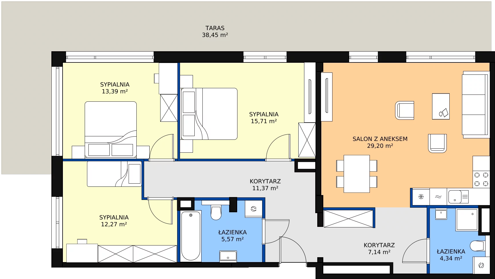 Zalety mieszkania 98.99 m², 2M8