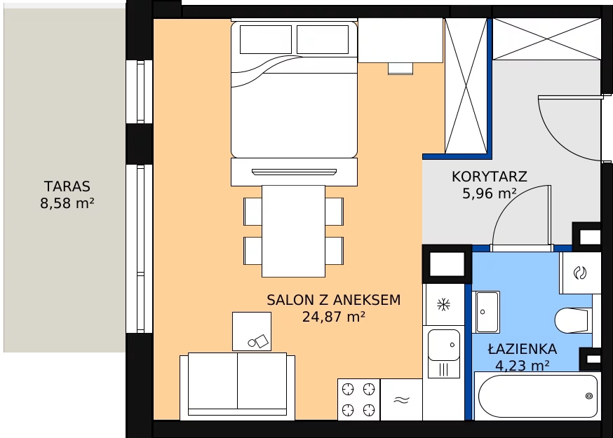 Zalety mieszkania 35.06 m², 3M5