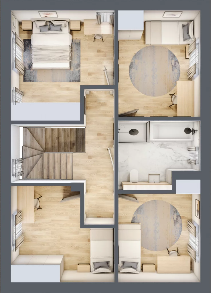 Dom 124,39 m², oferta nr A1, Willa Akacjowa, Koczargi Stare, ul. Akacjowa