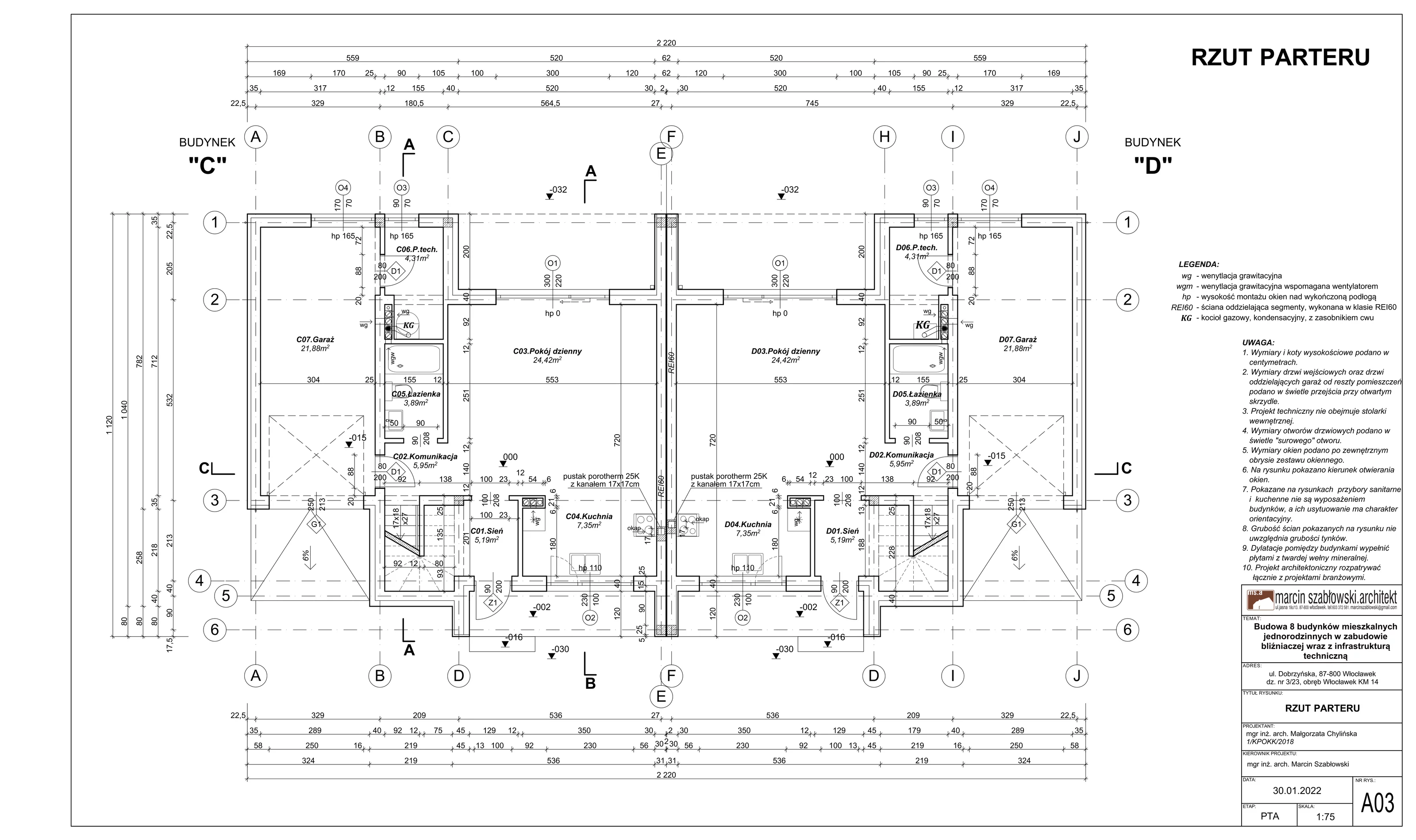 Dom 124,93 m², oferta nr 26, Osiedle Dobrzyńska Park, Włocławek, Zawiśle, ul. Dobrzyńska