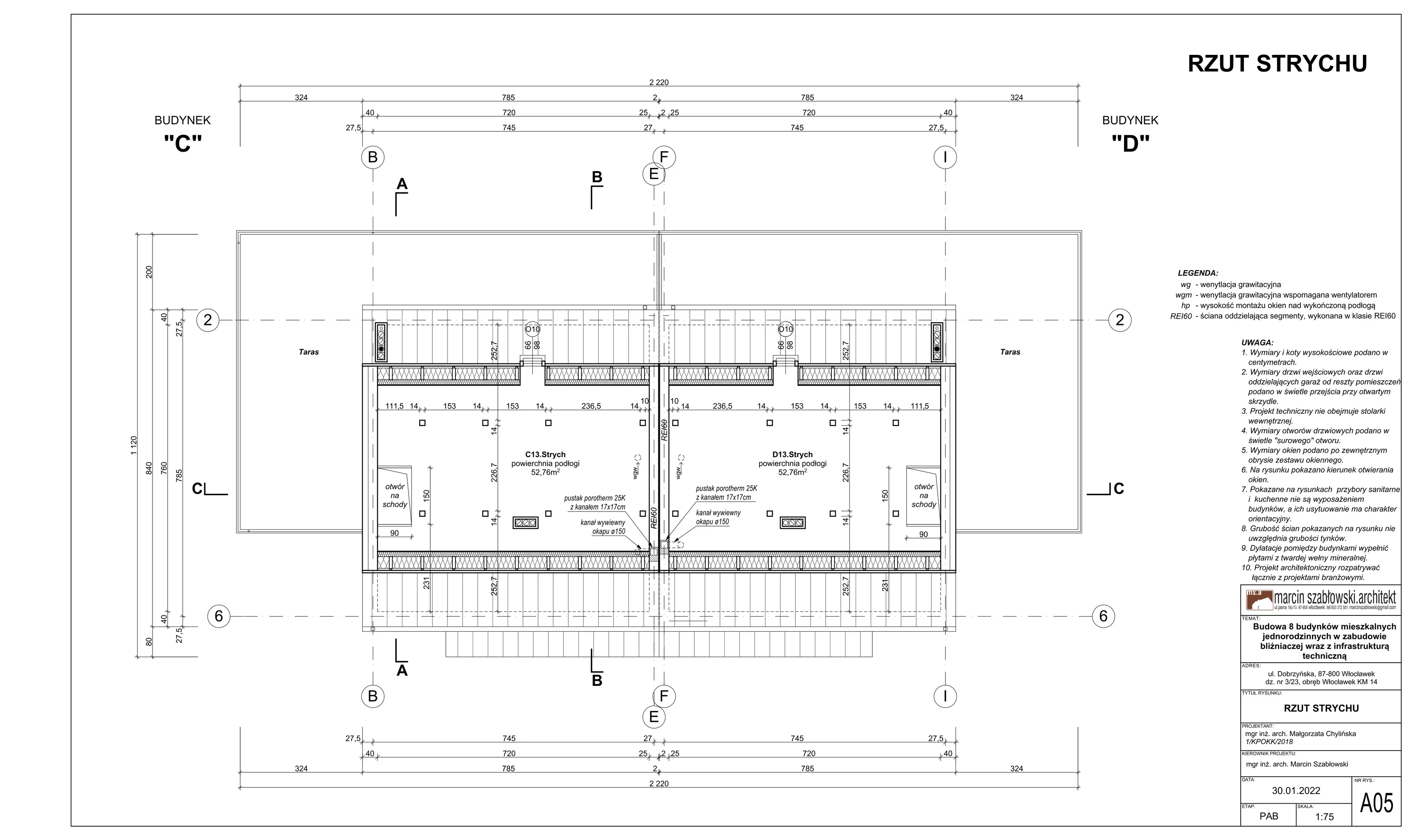 Dom 124,93 m², oferta nr 26, Osiedle Dobrzyńska Park, Włocławek, Zawiśle, ul. Dobrzyńska