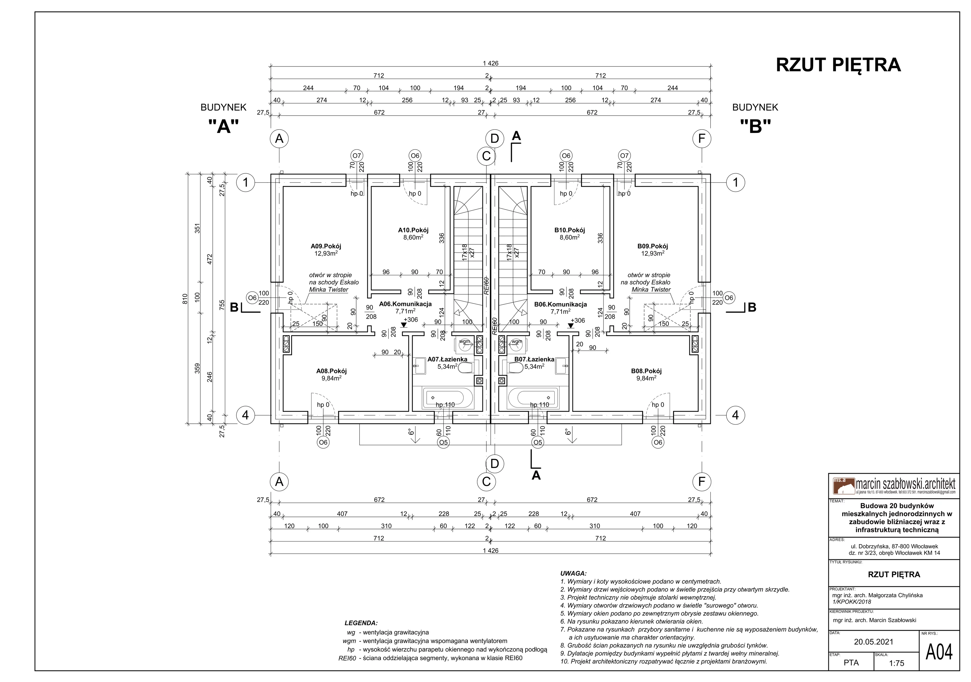 Dom 85,72 m², oferta nr 16, Osiedle Dobrzyńska Park, Włocławek, Zawiśle, ul. Dobrzyńska