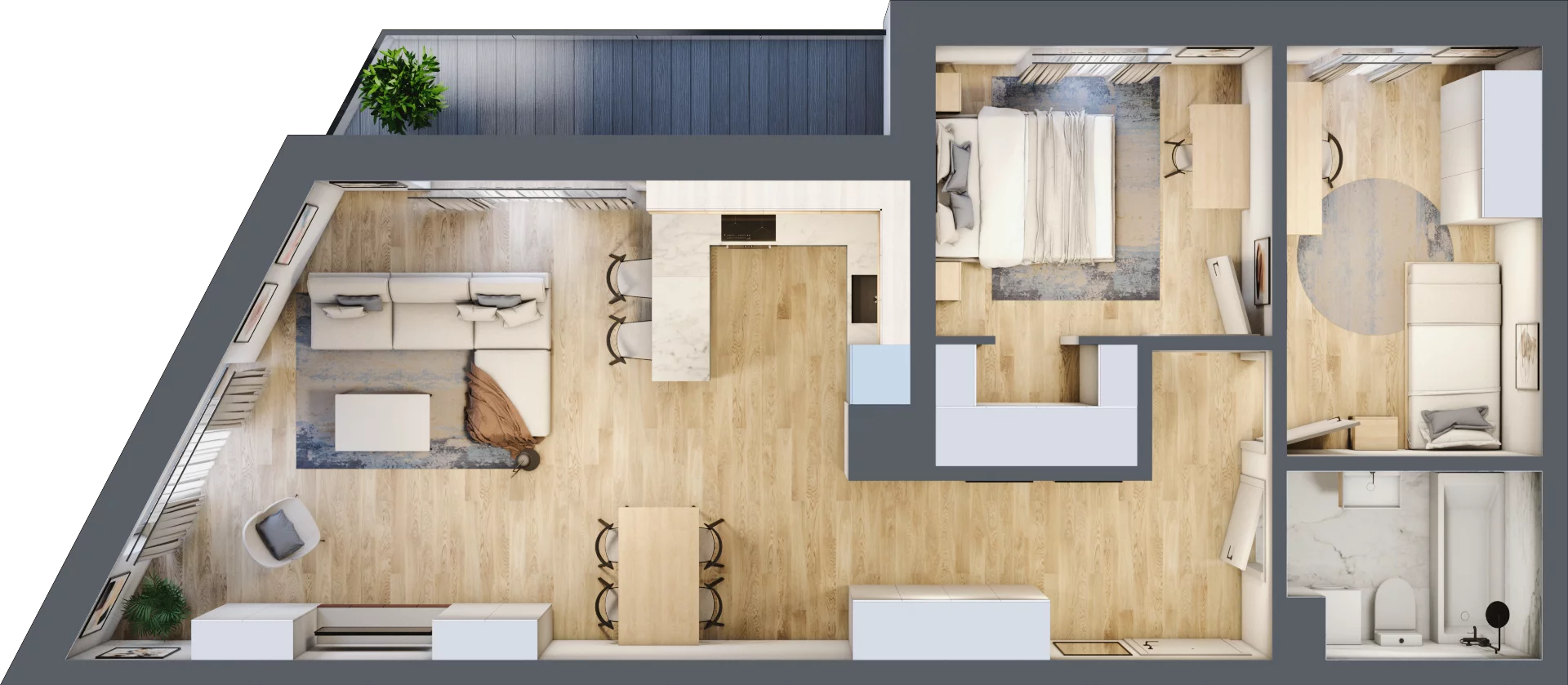 3 pokoje, mieszkanie 70,78 m², piętro 1, oferta nr E05, Kiepury 33, Jelenia Góra, Zabobrze, ul. Jana Kiepury