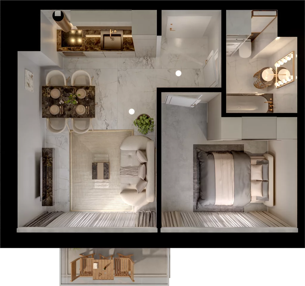 2 pokoje, mieszkanie 33,69 m², piętro 2, oferta nr C12-16, Osiedle Latawców, Wrocław, Psie Pole-Zawidawie, Psie Pole, ul. Grodzieńska