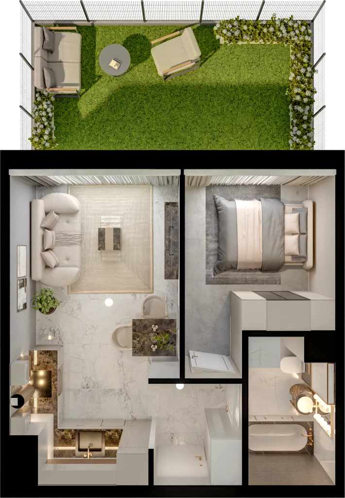 2 pokoje, mieszkanie 34,33 m², parter, oferta nr D13-3, Osiedle Latawców, Wrocław, Psie Pole-Zawidawie, Psie Pole, ul. Grodzieńska