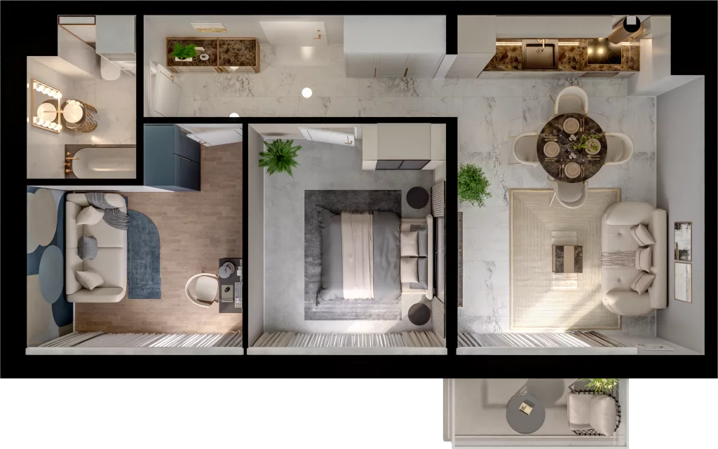 3 pokoje, mieszkanie 53,30 m², parter, oferta nr C11-6, Osiedle Latawców, Wrocław, Psie Pole-Zawidawie, Psie Pole, ul. Grodzieńska