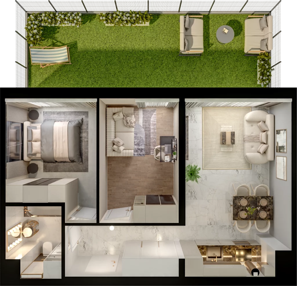 3 pokoje, mieszkanie 50,58 m², piętro 2, oferta nr C12-14, Osiedle Latawców, Wrocław, Psie Pole-Zawidawie, Psie Pole, ul. Grodzieńska