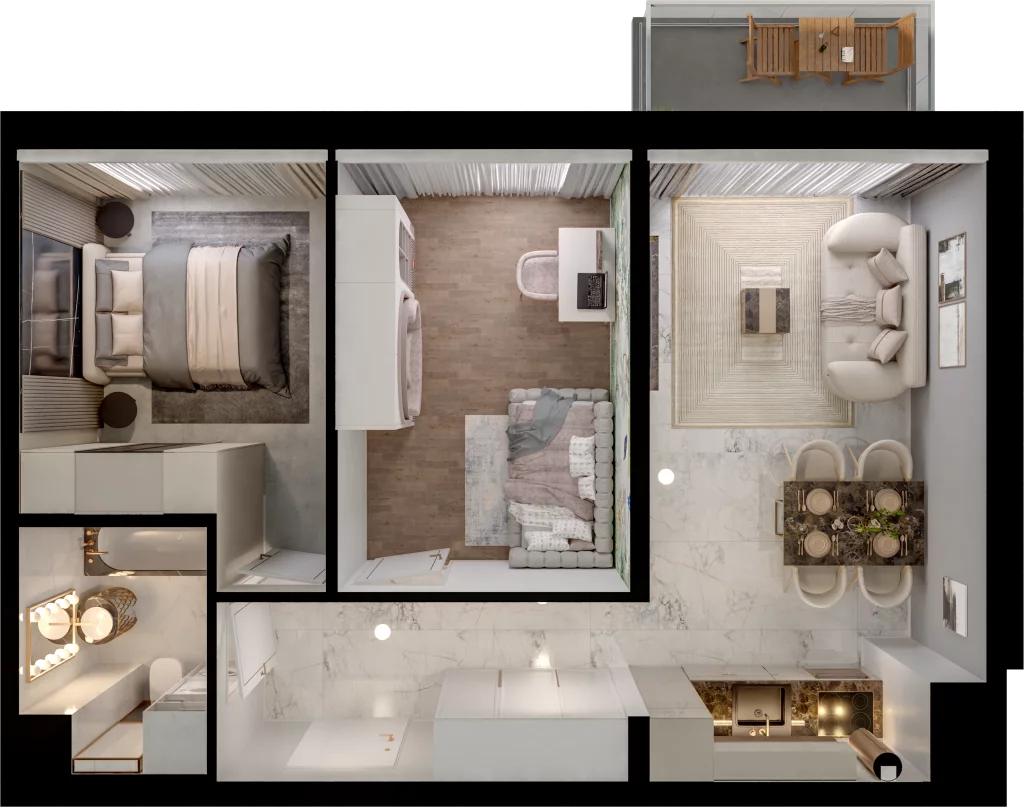 3 pokoje, mieszkanie 50,58 m², piętro 2, oferta nr C12-14, Osiedle Latawców, Wrocław, Psie Pole-Zawidawie, Psie Pole, ul. Grodzieńska
