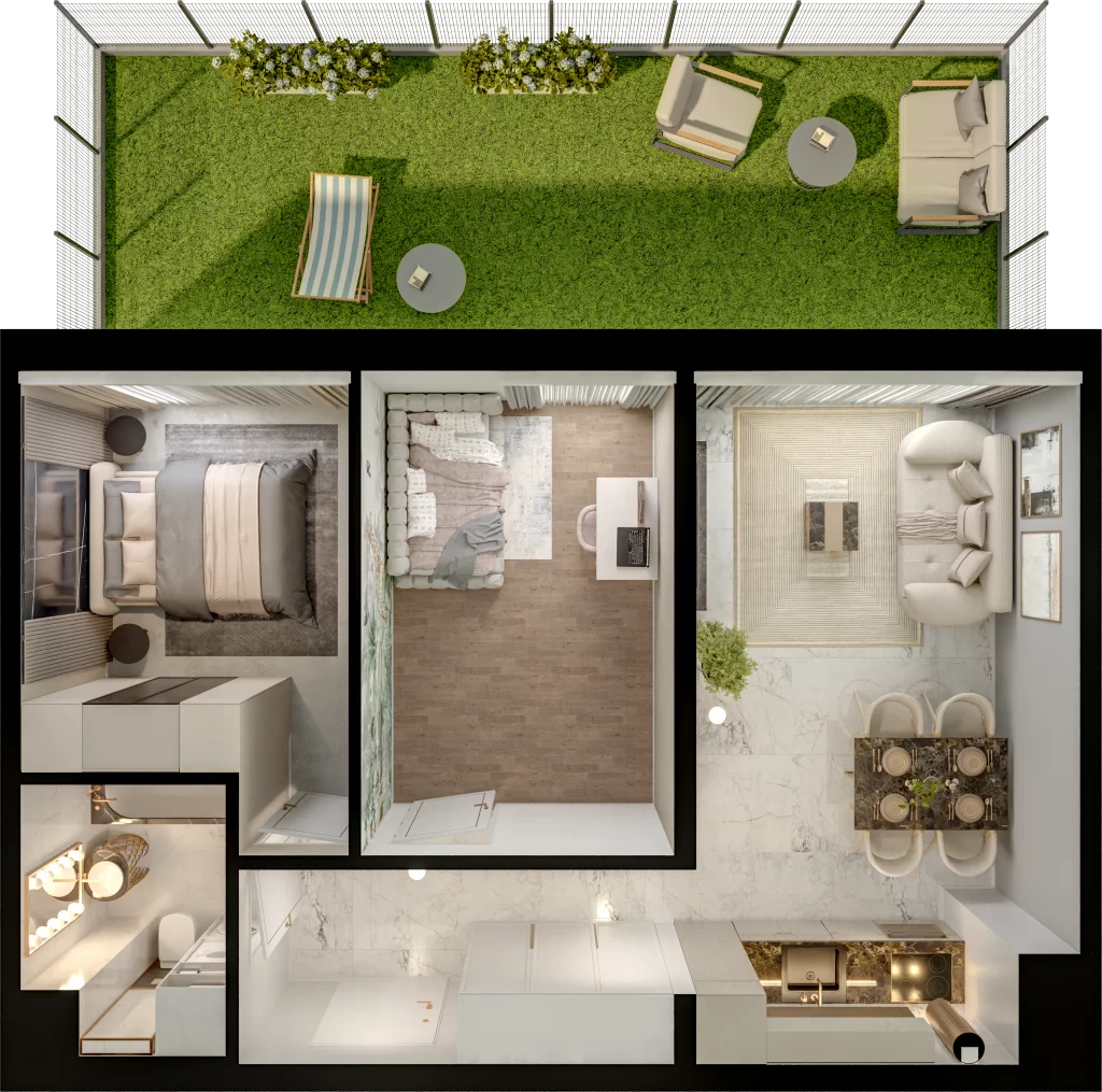 3 pokoje, mieszkanie 50,70 m², parter, oferta nr D14-4, Osiedle Latawców, Wrocław, Psie Pole-Zawidawie, Psie Pole, ul. Grodzieńska
