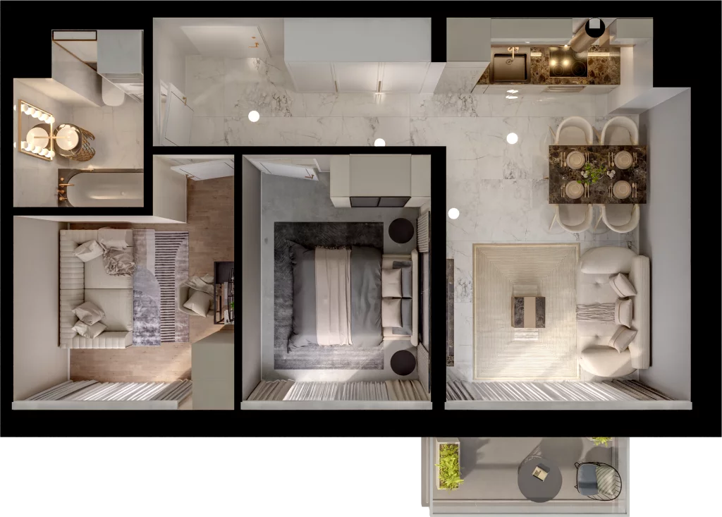 3 pokoje, mieszkanie 45,65 m², parter, oferta nr D15-1, Osiedle Latawców, Wrocław, Psie Pole-Zawidawie, Psie Pole, ul. Grodzieńska