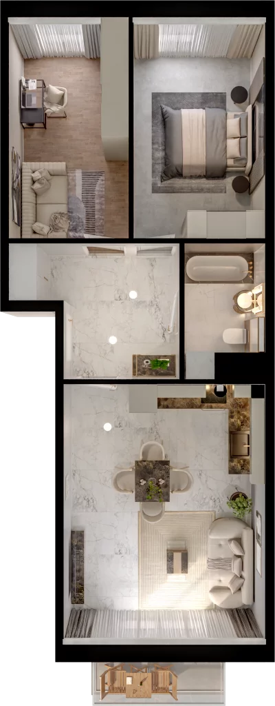 3 pokoje, mieszkanie 60,25 m², piętro 1, oferta nr D14-11, Osiedle Latawców, Wrocław, Psie Pole-Zawidawie, Psie Pole, ul. Grodzieńska
