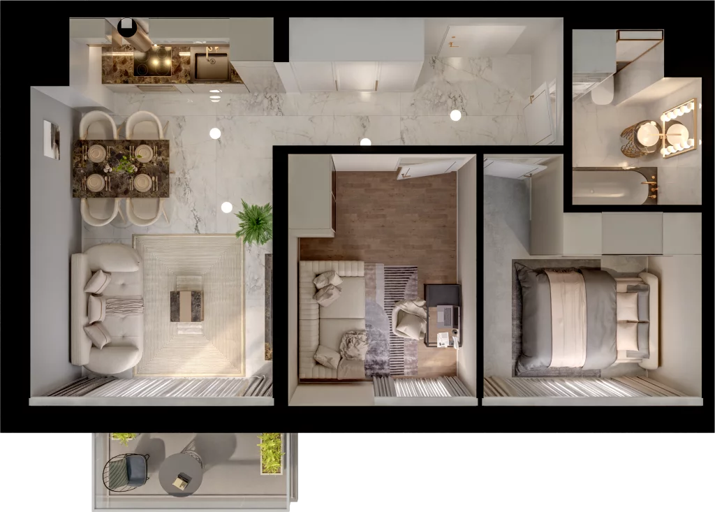 3 pokoje, mieszkanie 45,65 m², piętro 1, oferta nr D14-12, Osiedle Latawców, Wrocław, Psie Pole-Zawidawie, Psie Pole, ul. Grodzieńska