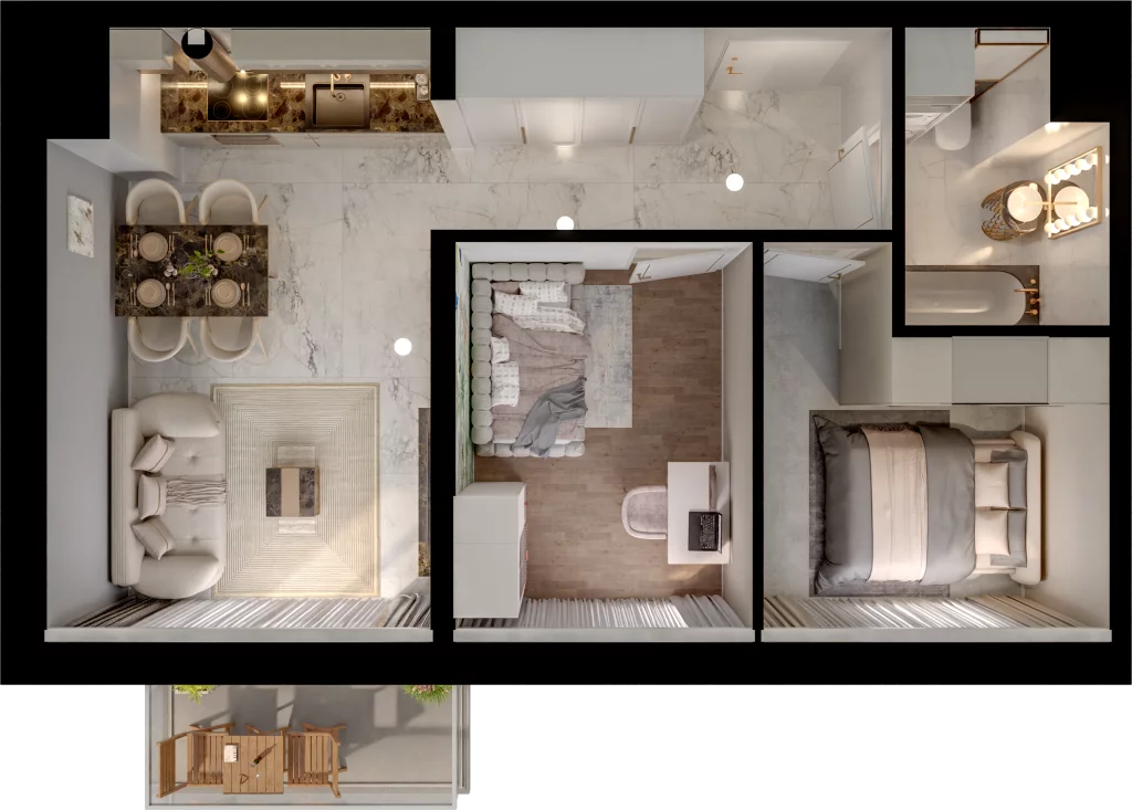 3 pokoje, mieszkanie 45,87 m², piętro 2, oferta nr D15-22, Osiedle Latawców, Wrocław, Psie Pole-Zawidawie, Psie Pole, ul. Grodzieńska