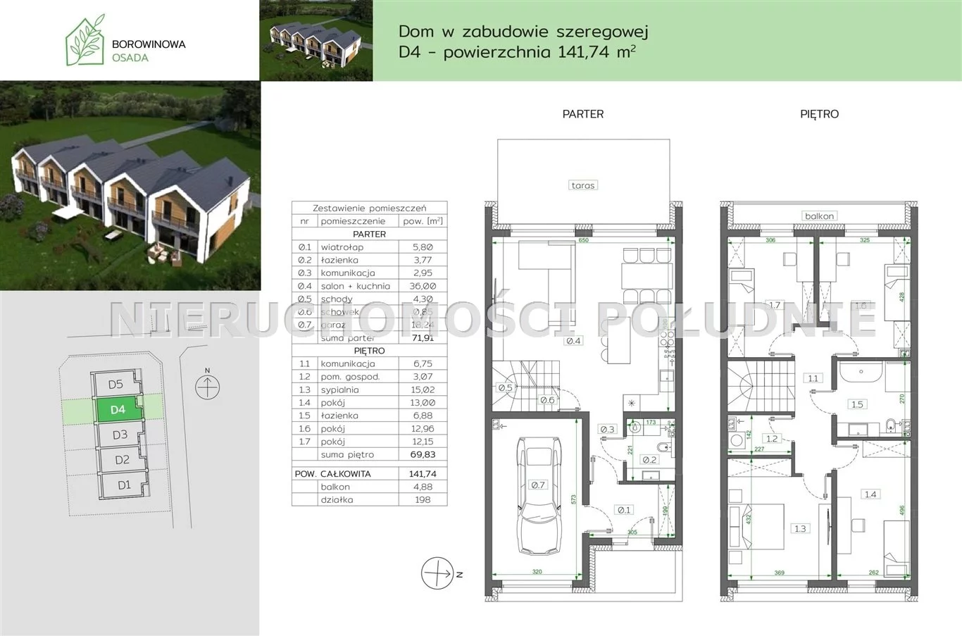 Dom 141,74 m², oferta nr , DRG-DS-254, Ustroń, Borowinowa