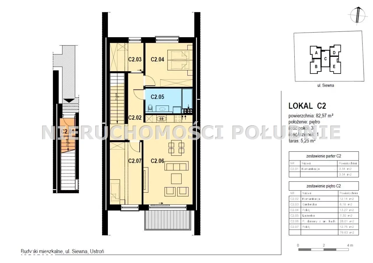 3 pokoje, mieszkanie 82,08 m², piętro 1, oferta nr , DRG-MS-165, Ustroń, Siewna