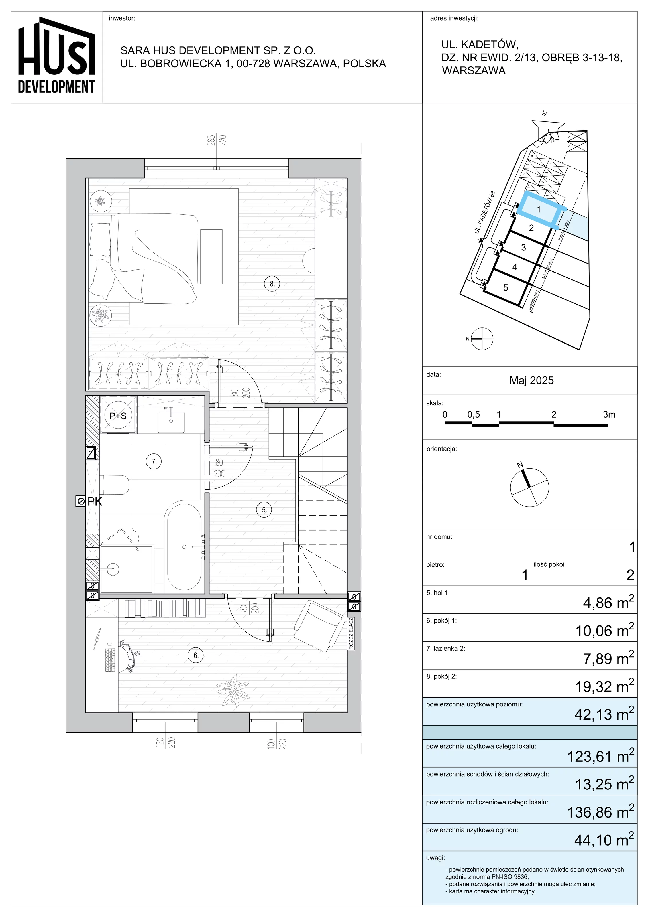 Dom 136,86 m², oferta nr 1, Kadetów Las, Warszawa, Wawer, Las, ul. Kadetów