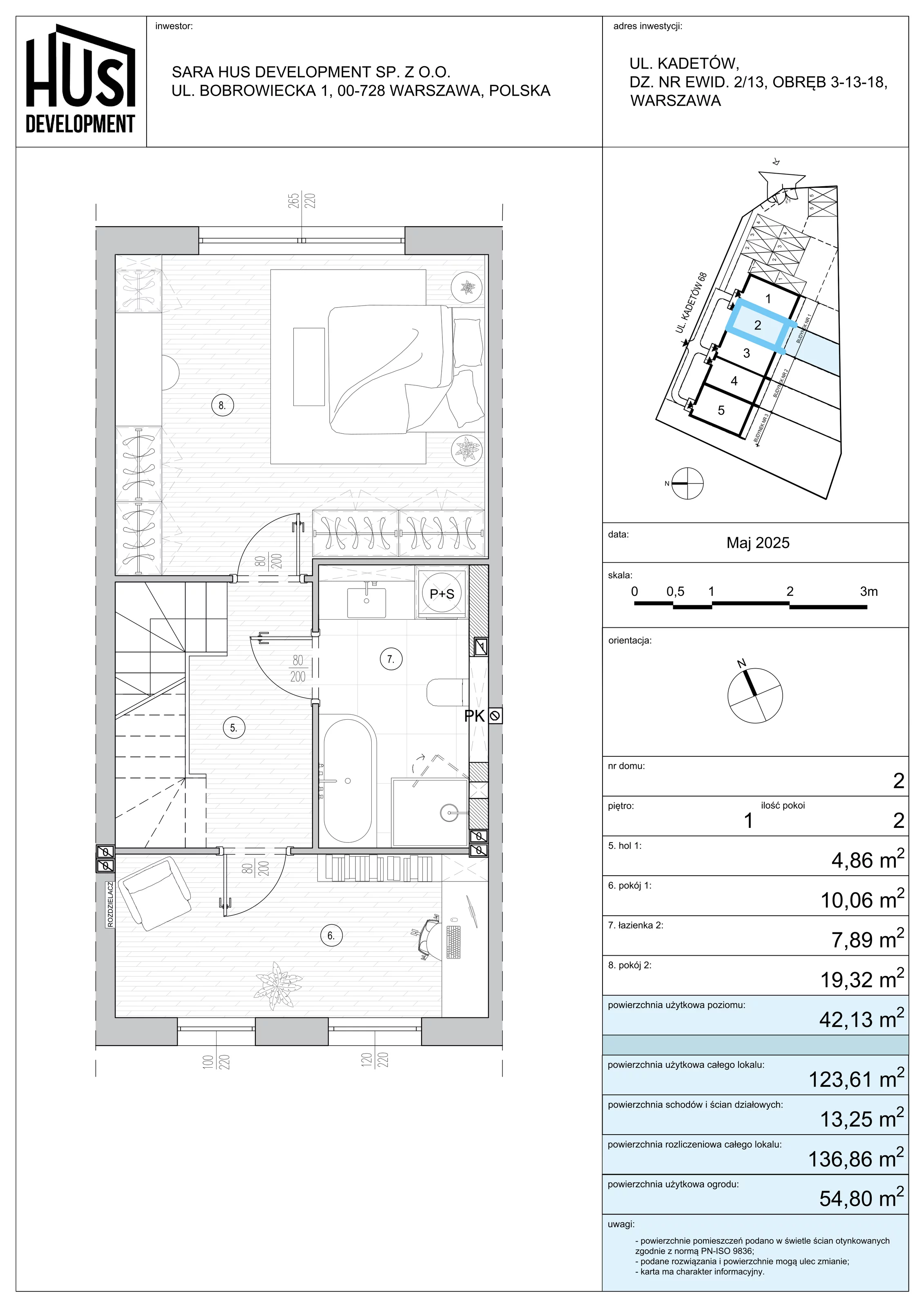 Dom 136,86 m², oferta nr 2, Kadetów Las, Warszawa, Wawer, Las, ul. Kadetów