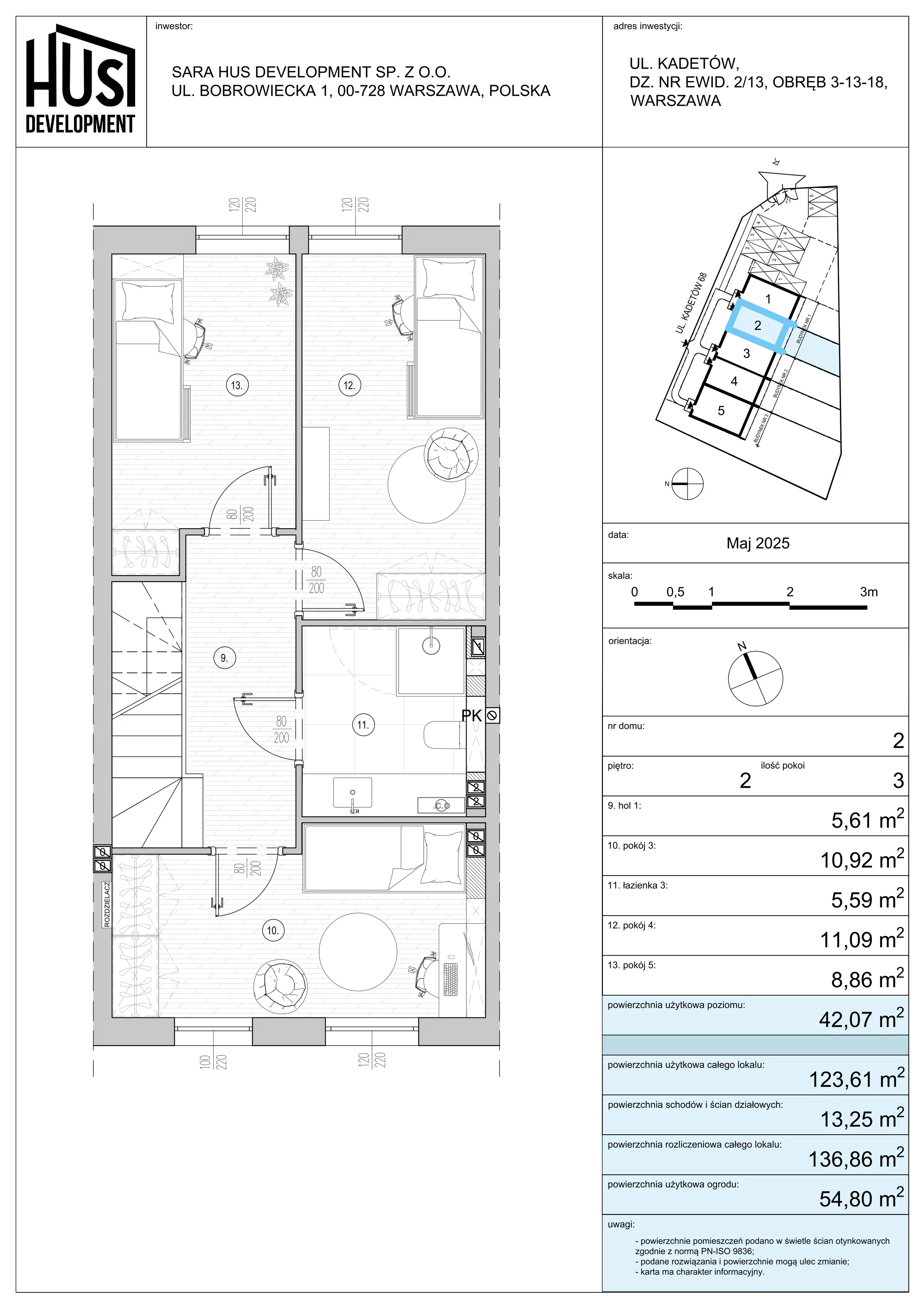 Dom 136,86 m², oferta nr 2, Kadetów Las, Warszawa, Wawer, Las, ul. Kadetów