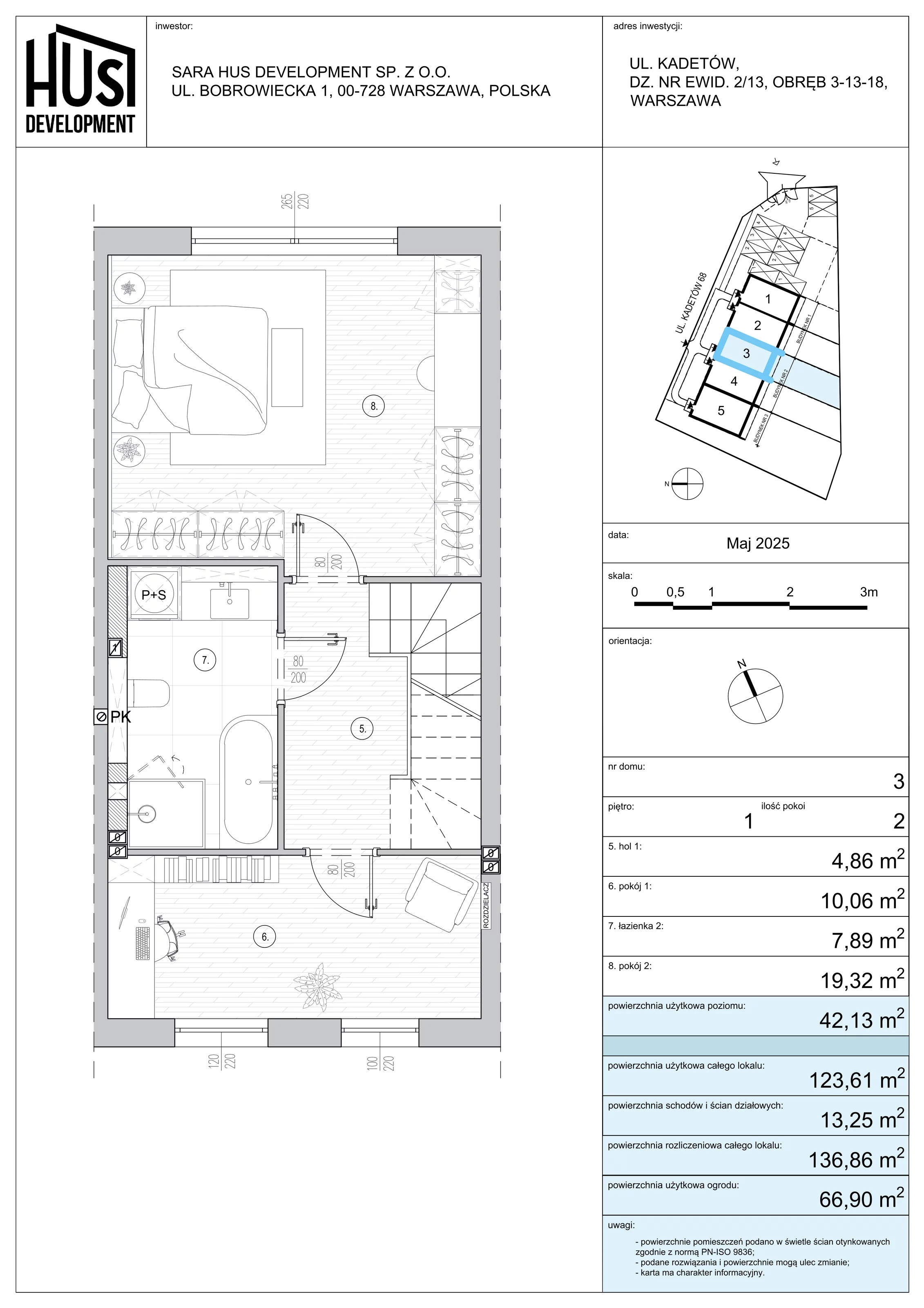 Dom 136,86 m², oferta nr 3, Kadetów Las, Warszawa, Wawer, Las, ul. Kadetów
