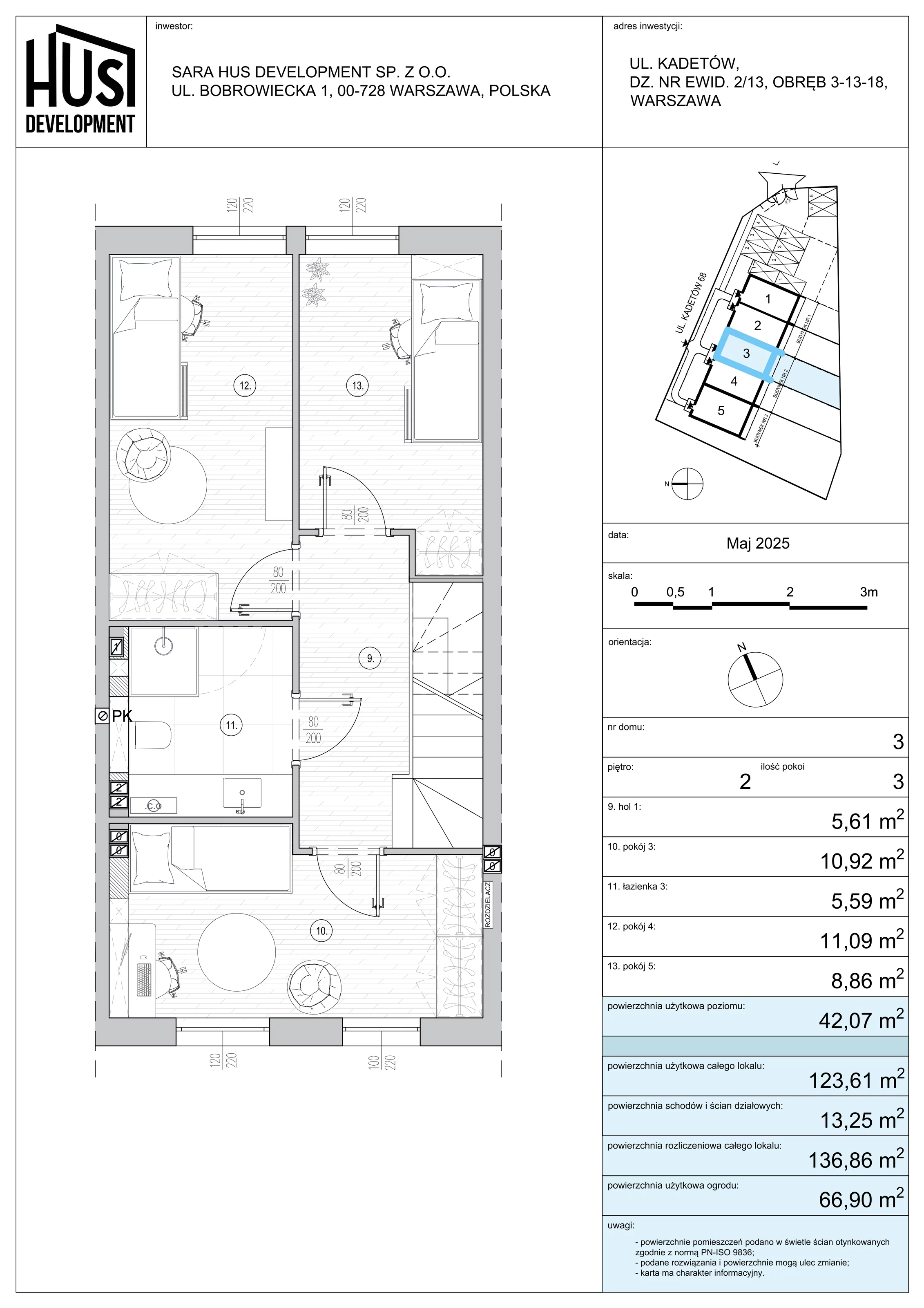 Dom 136,86 m², oferta nr 3, Kadetów Las, Warszawa, Wawer, Las, ul. Kadetów