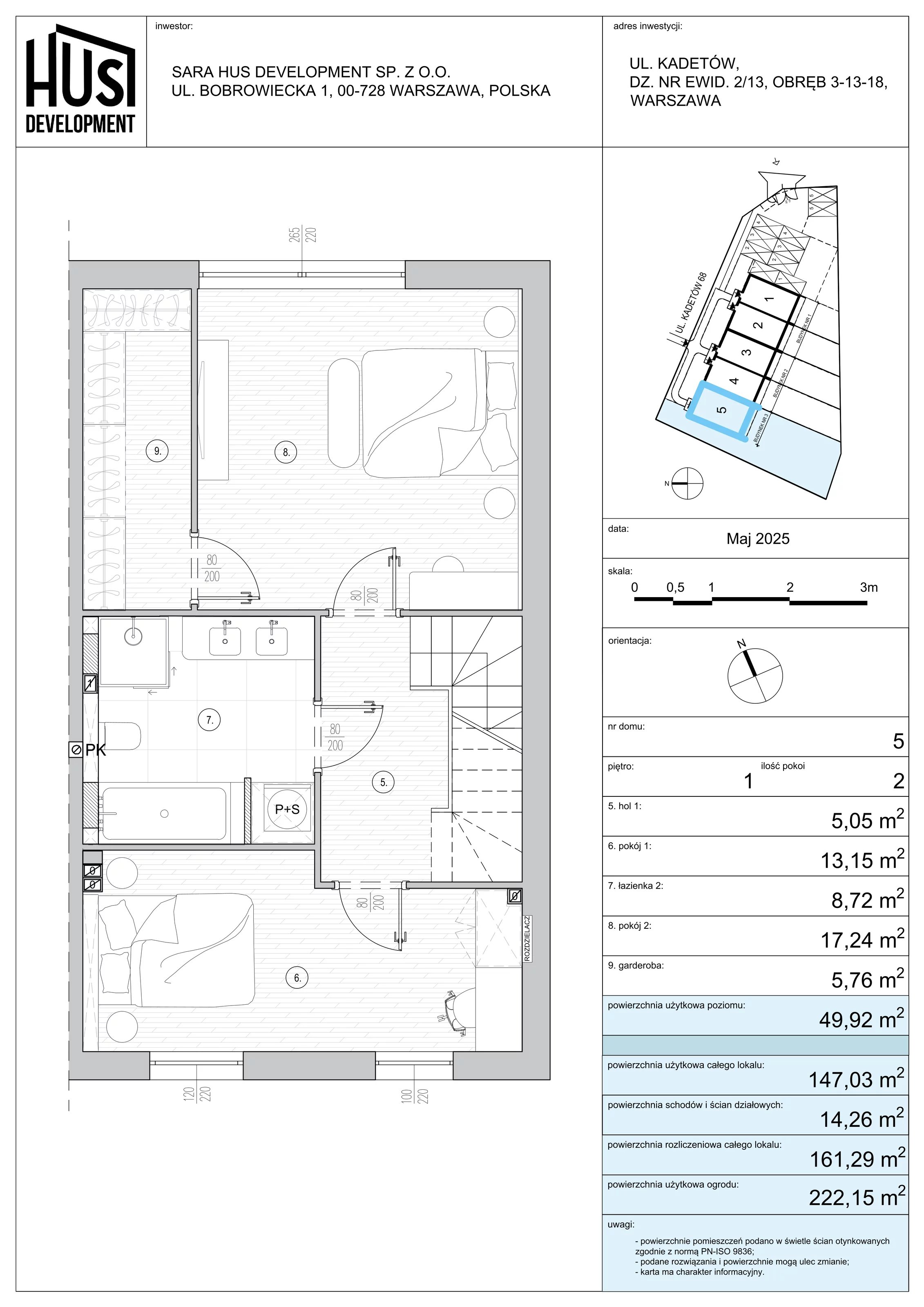 Dom 161,29 m², oferta nr 5, Kadetów Las, Warszawa, Wawer, Las, ul. Kadetów