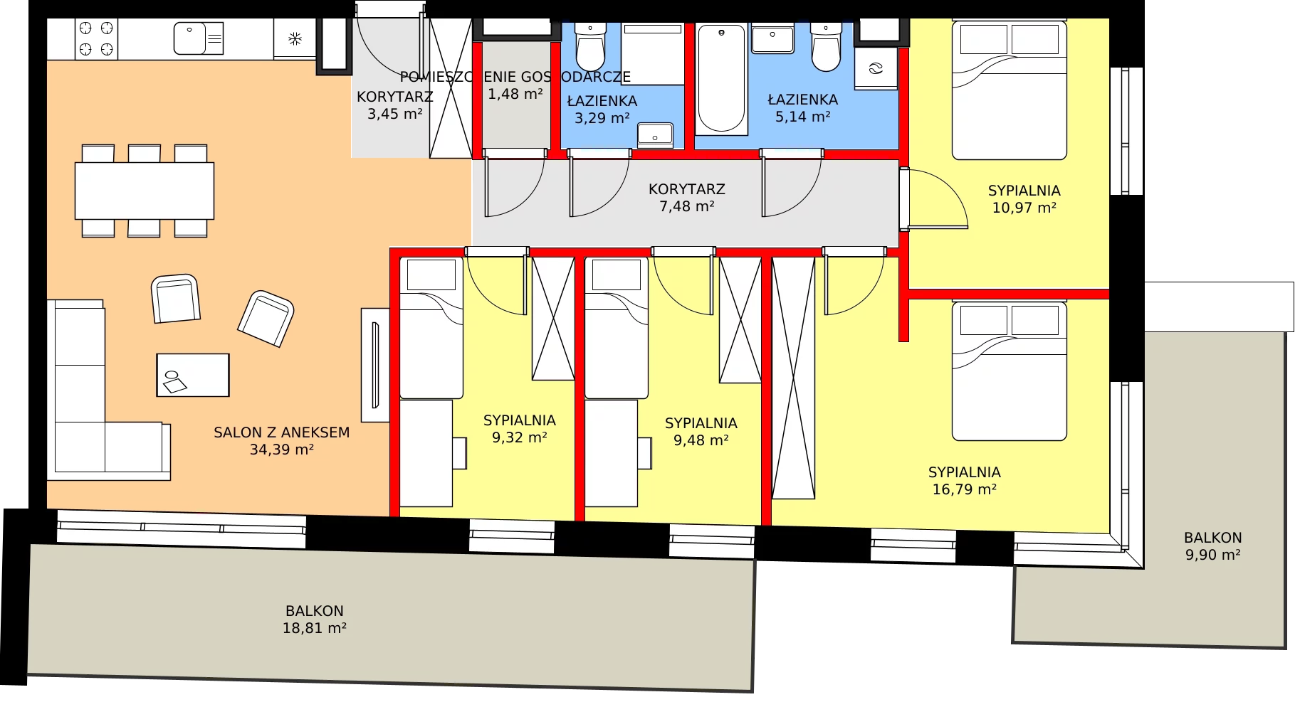 Zalety mieszkania 101.79 m², 18